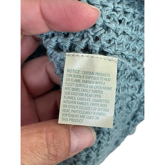 L.L. Bean Vintage Grandma Open Knit Cardigan Womans Size‎ Large Linen Cotton - Picture 4 of 7